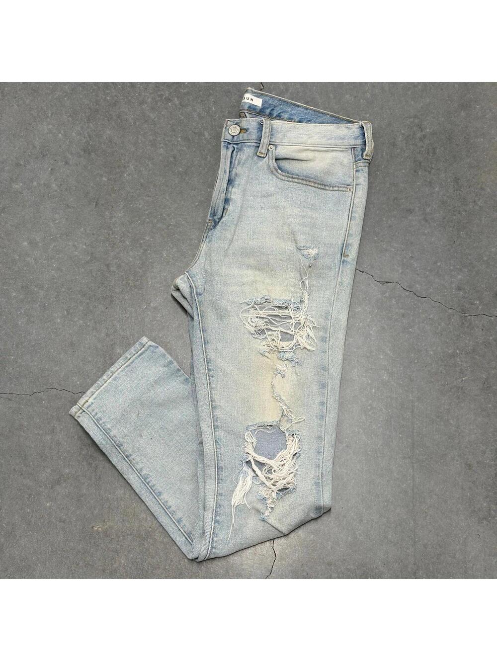 Pacsun Skinny Distressed Blue Jeans